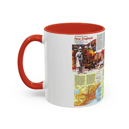 USA - New England 2 (1987) (Map) Accent Coffee Mug - Go Mug Yourself