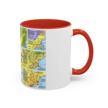 USA - New England 2 (1987) (Map) Accent Coffee Mug - Go Mug Yourself
