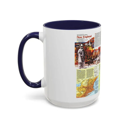 USA - New England 2 (1987) (Map) Accent Coffee Mug - Go Mug Yourself