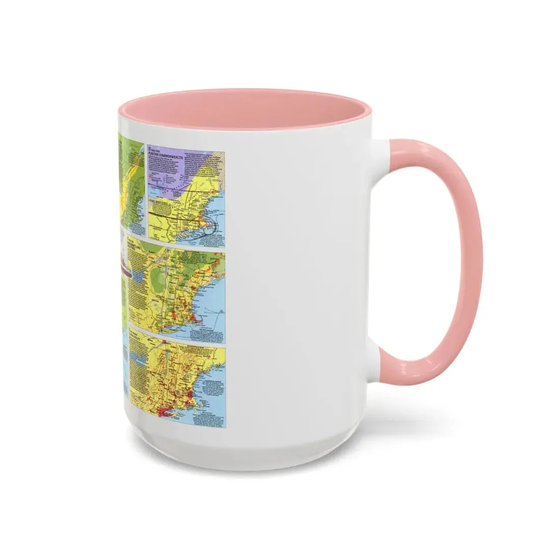 USA - New England 2 (1987) (Map) Accent Coffee Mug - Go Mug Yourself