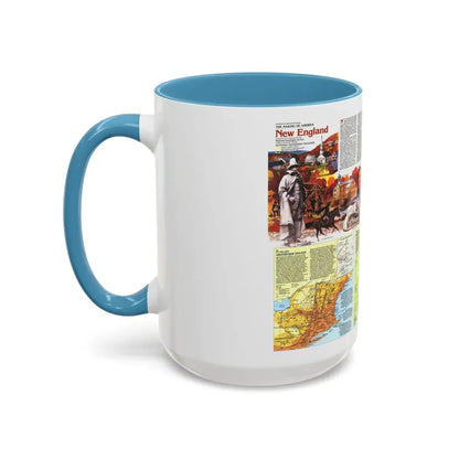 USA - New England 2 (1987) (Map) Accent Coffee Mug - Go Mug Yourself