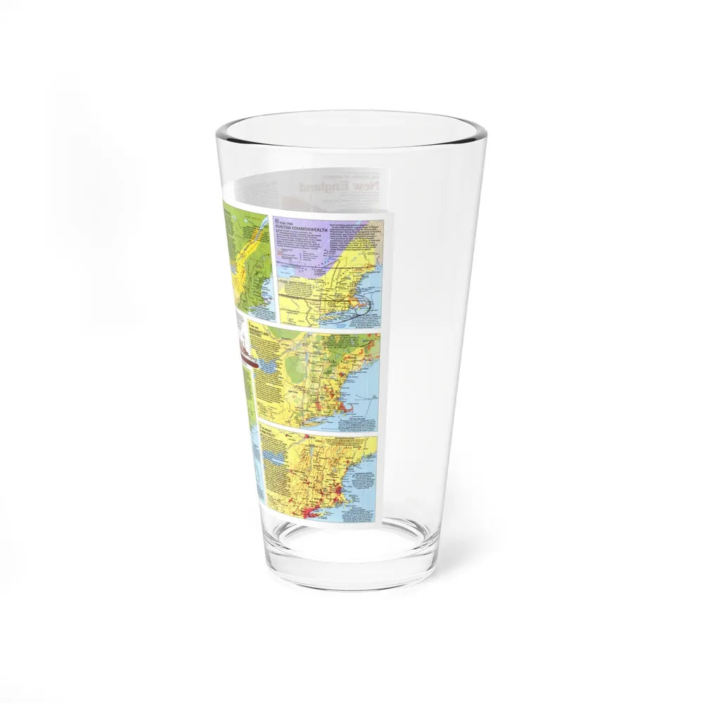 USA - New England 2 (1987) (Map) Pint Glass 16oz-Go Mug Yourself