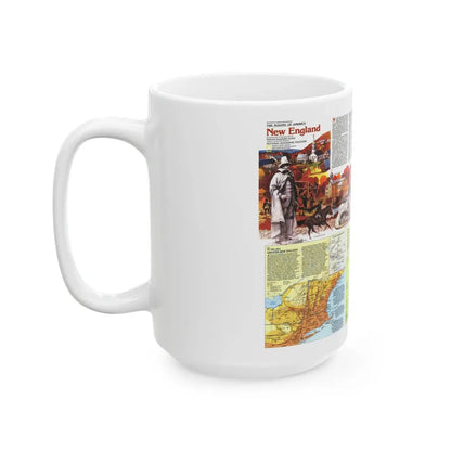 USA - New England 2 (1987) (Map) White Coffee Mug - Go Mug Yourself
