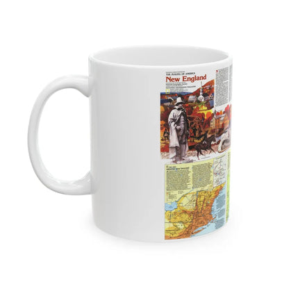 USA - New England 2 (1987) (Map) White Coffee Mug-Go Mug Yourself