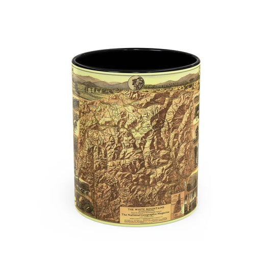 USA - New Hampshire's White Mountains (1937) (Map) Accent Coffee Mug 11oz Black - Go Mug Yourself