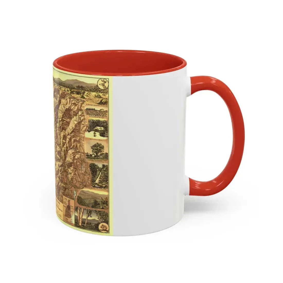 USA - New Hampshire's White Mountains (1937) (Map) Accent Coffee Mug - Go Mug Yourself
