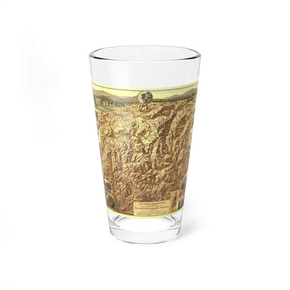 USA - New Hampshire's White Mountains (1937) (Map) Pint Glass 16oz 16oz - Go Mug Yourself