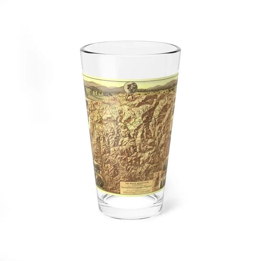 USA - New Hampshire's White Mountains (1937) (Map) Pint Glass 16oz 16oz - Go Mug Yourself