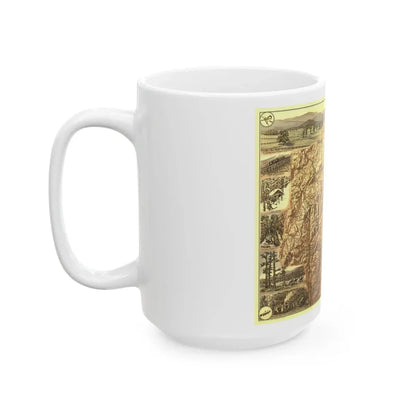 USA - New Hampshire's White Mountains (1937) (Map) White Coffee Mug - Go Mug Yourself