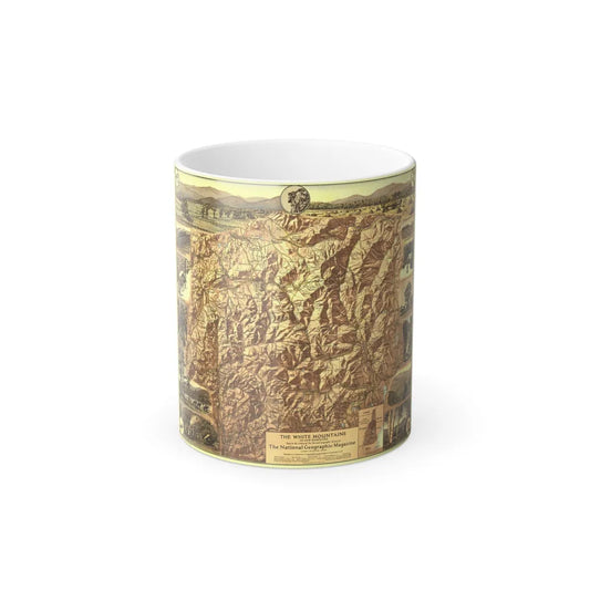 USA - New Hampshire's White Mountains (1937) (Map) Color Changing Mug 11oz-Go Mug Yourself