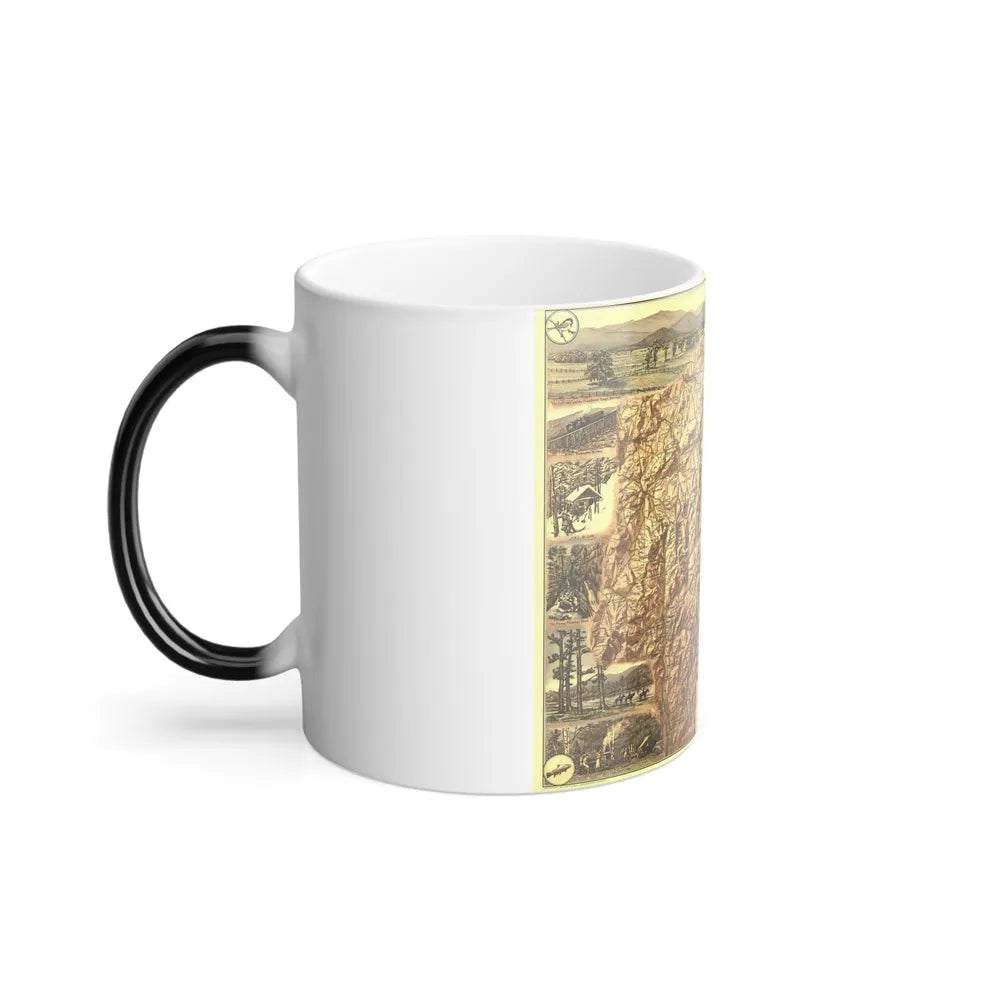 USA - New Hampshire's White Mountains (1937) (Map) Color Changing Mug 11oz-Go Mug Yourself