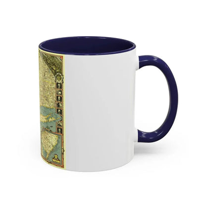 USA - New York City (1939) (Map) Accent Coffee Mug - Go Mug Yourself