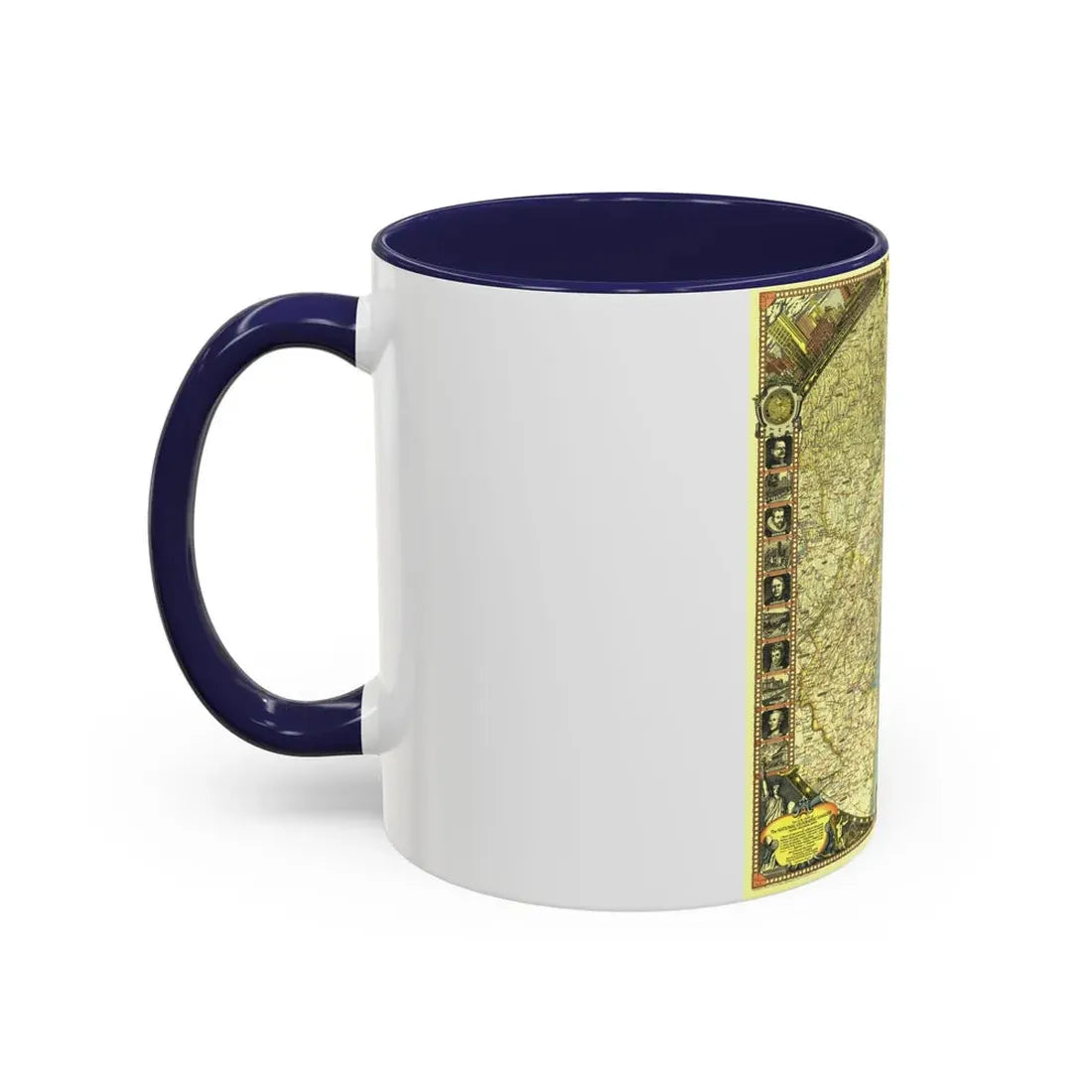 USA - New York City (1939) (Map) Accent Coffee Mug - Go Mug Yourself