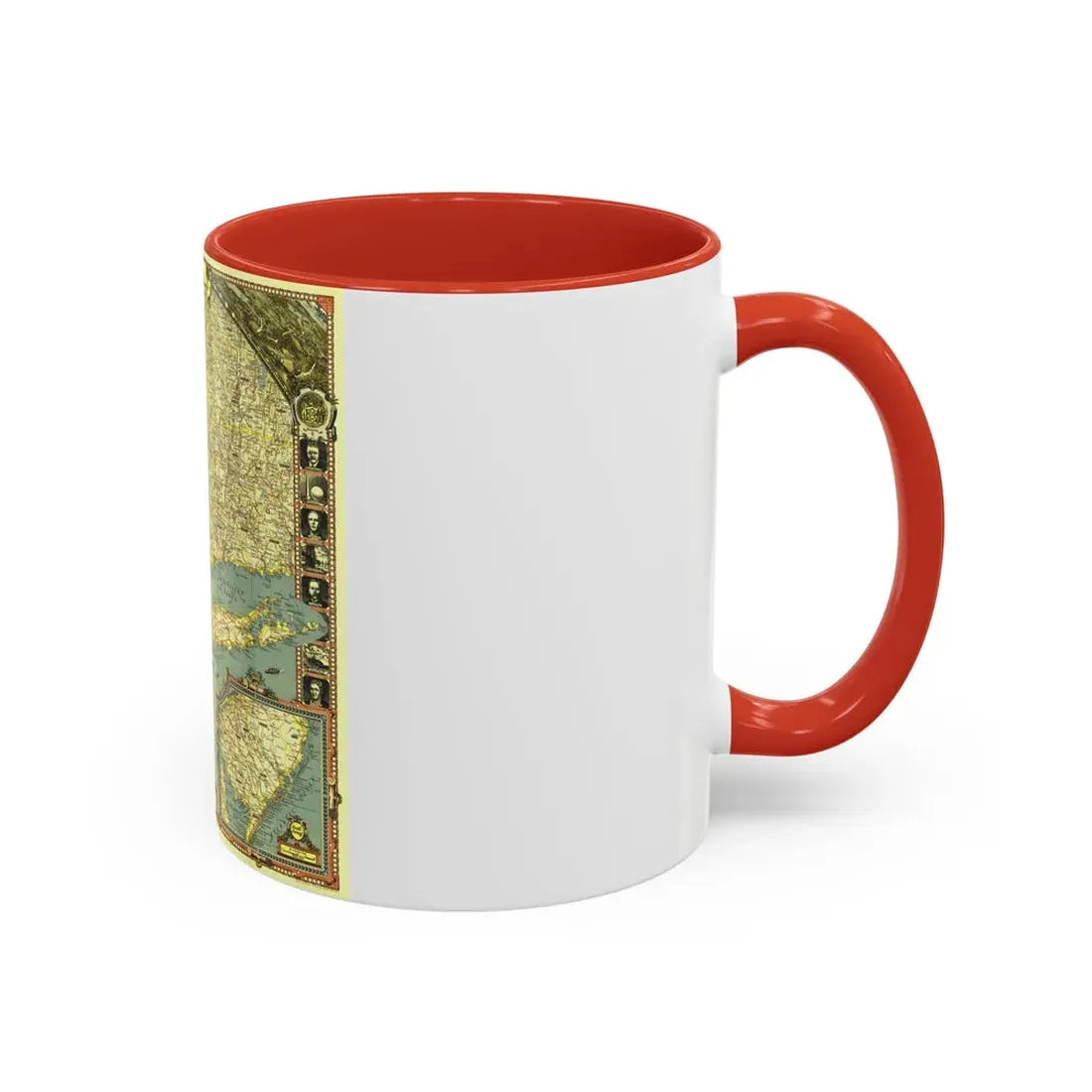 USA - New York City (1939) (Map) Accent Coffee Mug - Go Mug Yourself
