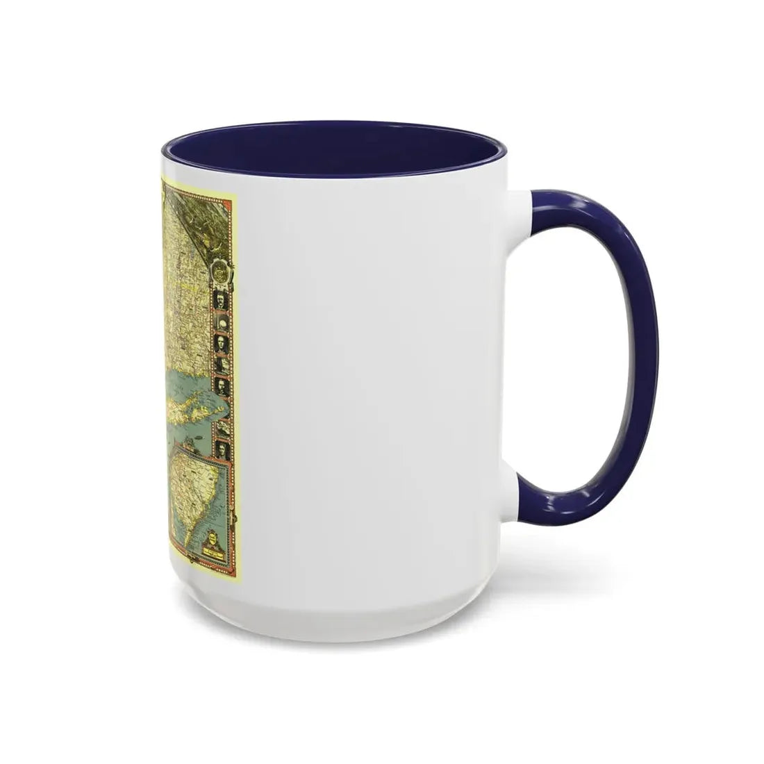USA - New York City (1939) (Map) Accent Coffee Mug - Go Mug Yourself