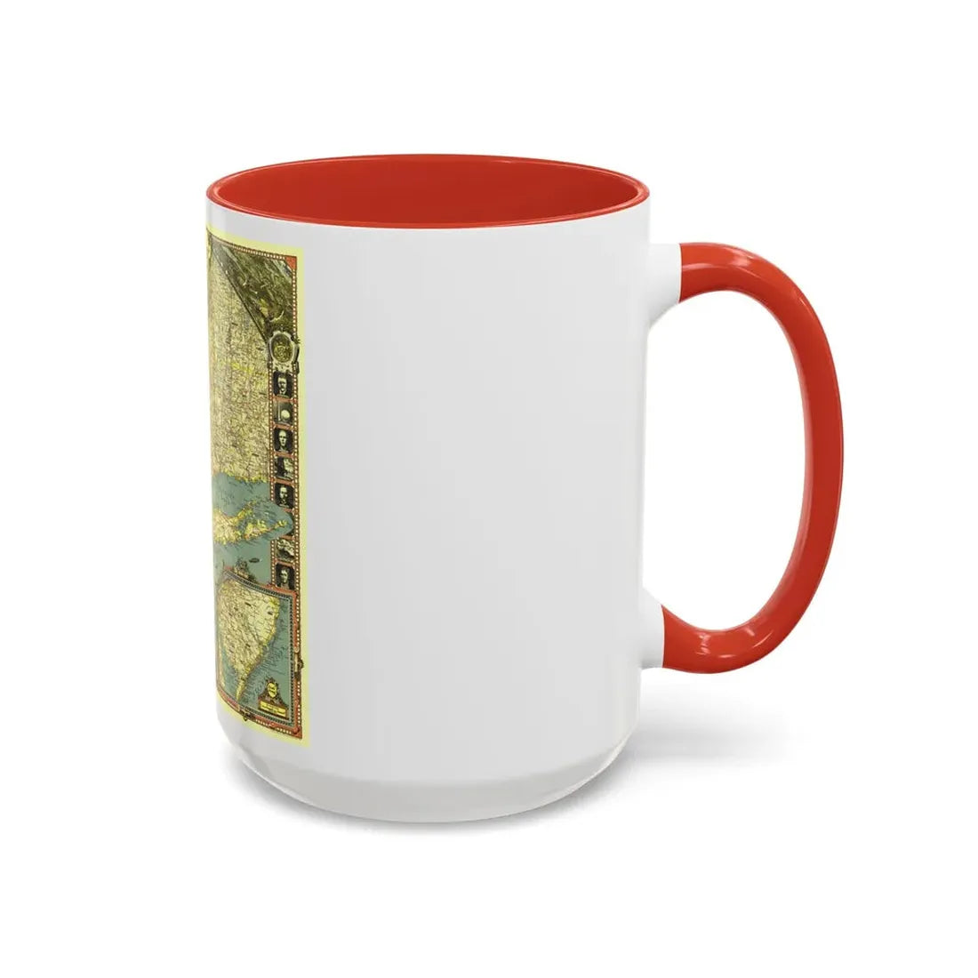 USA - New York City (1939) (Map) Accent Coffee Mug - Go Mug Yourself