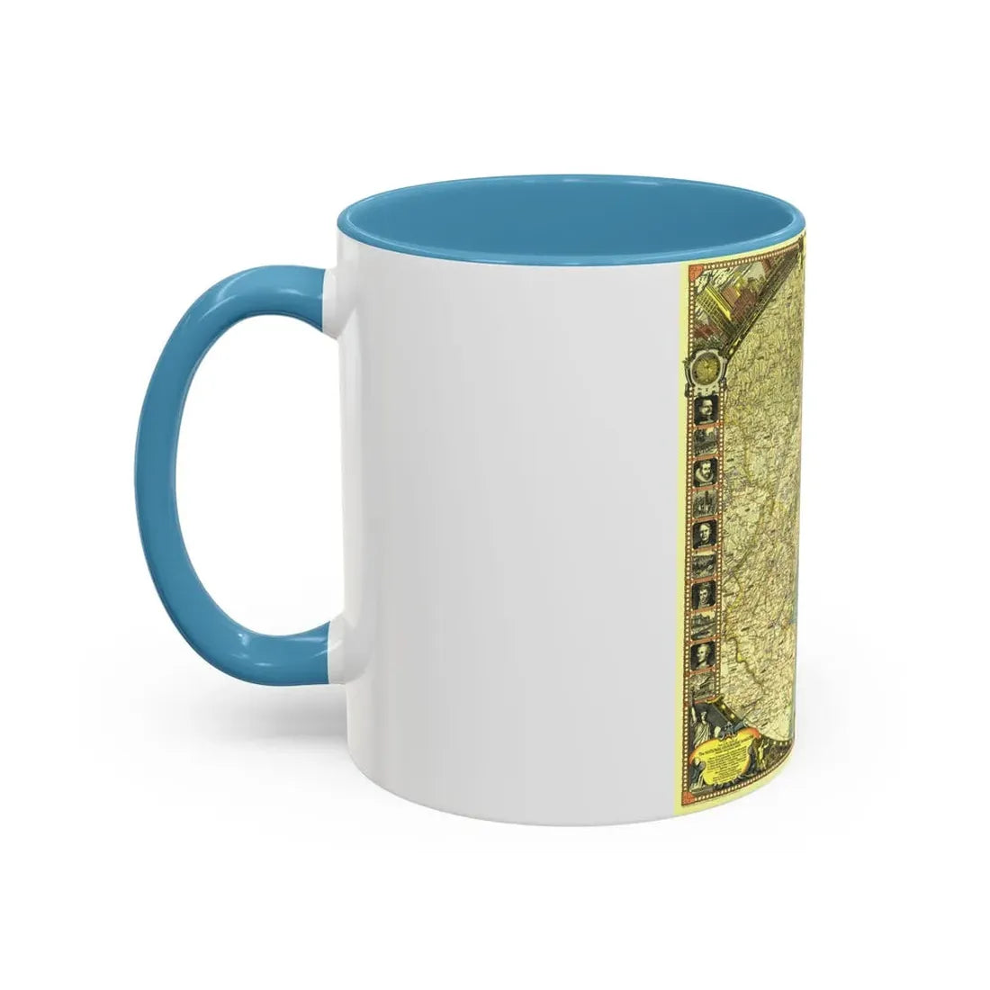 USA - New York City (1939) (Map) Accent Coffee Mug - Go Mug Yourself