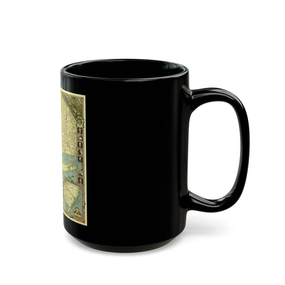 USA - New York City (1939) (Map) Black Coffee Mug-Go Mug Yourself