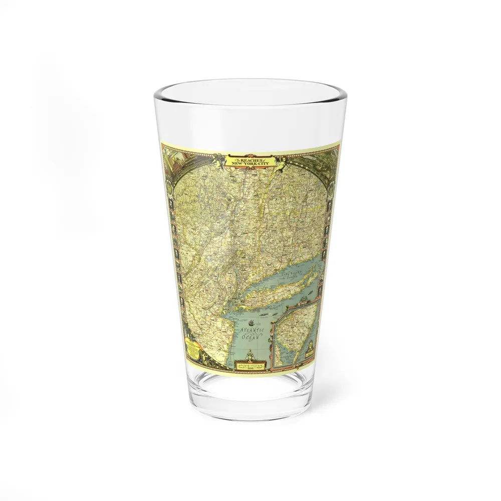 USA - New York City (1939) (Map) Pint Glass 16oz-16oz-Go Mug Yourself