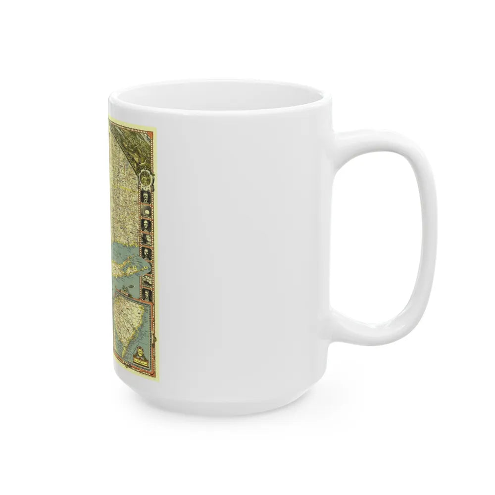 USA - New York City (1939) (Map) White Coffee Mug-Go Mug Yourself