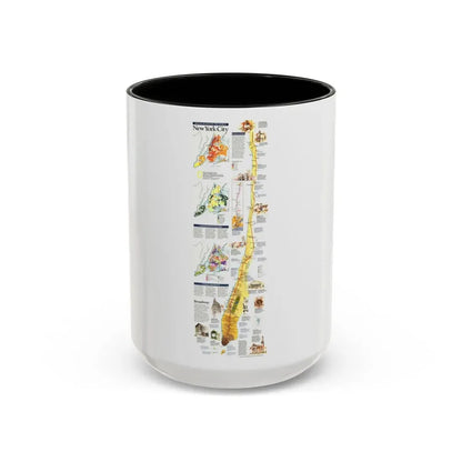 USA - New York City (1999) (Map) Accent Coffee Mug 15oz Black - Go Mug Yourself