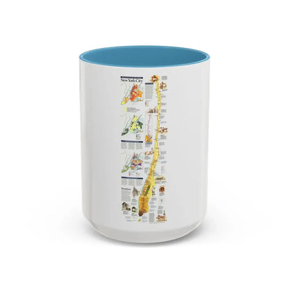 USA - New York City (1999) (Map) Accent Coffee Mug 15oz Light Blue - Go Mug Yourself