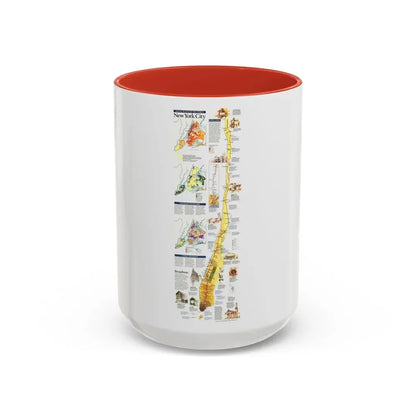 USA - New York City (1999) (Map) Accent Coffee Mug 15oz Red - Go Mug Yourself