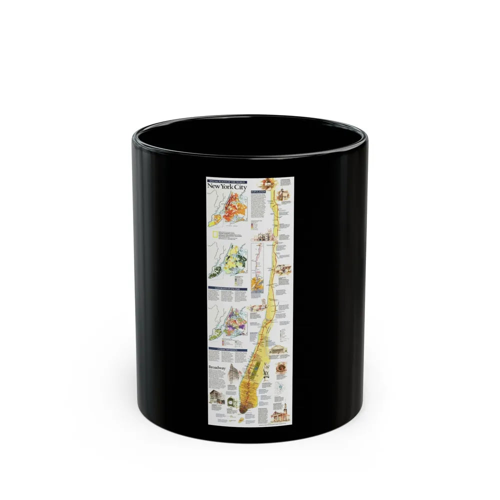 USA - New York City (1999) (Map) Black Coffee Mug-11oz-Go Mug Yourself