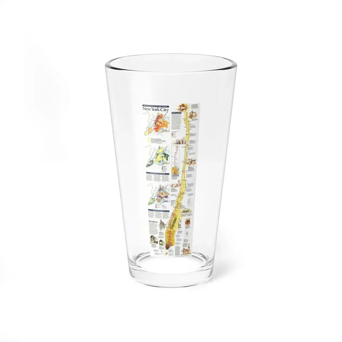 USA - New York City (1999) (Map) Pint Glass 16oz - Go Mug Yourself