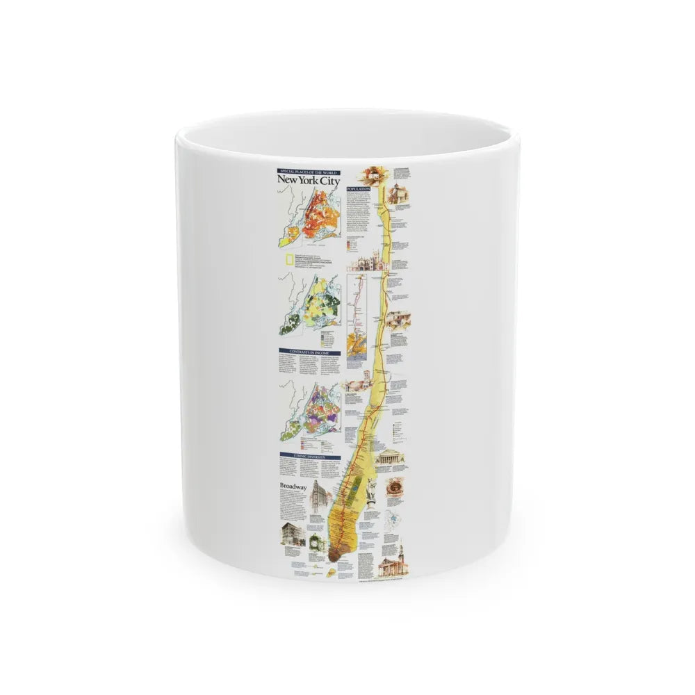 USA - New York City (1999) (Map) White Coffee Mug-11oz-Go Mug Yourself