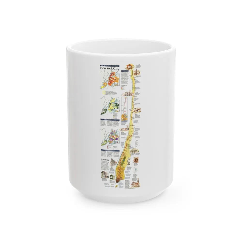 USA - New York City (1999) (Map) White Coffee Mug-15oz-Go Mug Yourself