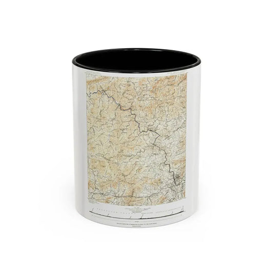 USA - North Carolina, Tennessee (1889) (Map) Accent Coffee Mug 11oz Black - Go Mug Yourself