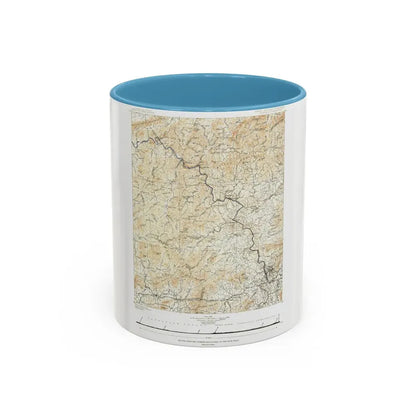 USA - North Carolina, Tennessee (1889) (Map) Accent Coffee Mug 11oz Light Blue - Go Mug Yourself