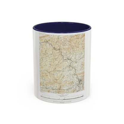 USA - North Carolina, Tennessee (1889) (Map) Accent Coffee Mug 11oz Navy - Go Mug Yourself