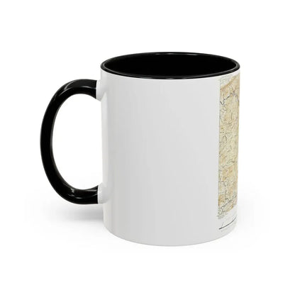 USA - North Carolina, Tennessee (1889) (Map) Accent Coffee Mug - Go Mug Yourself