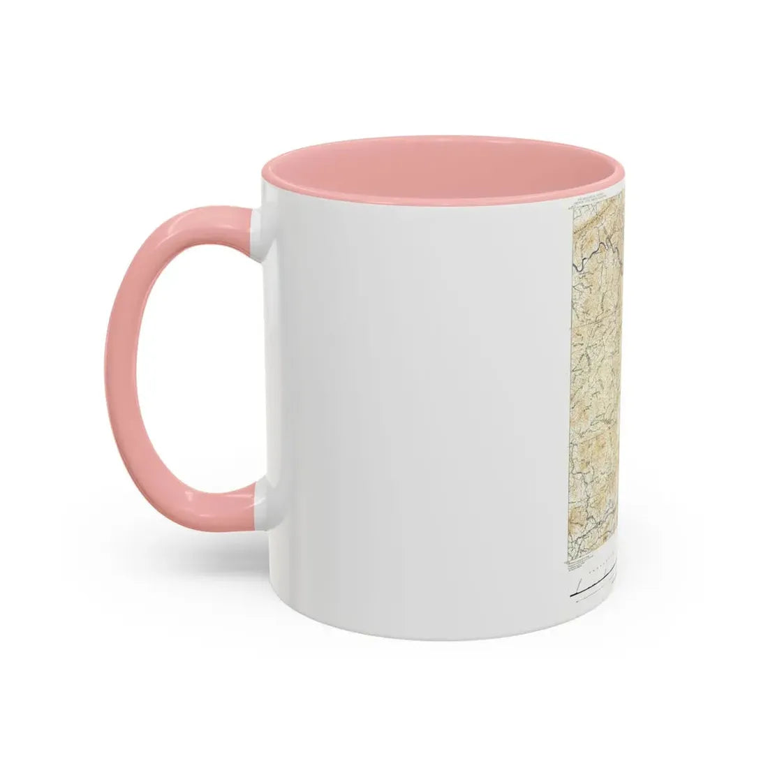 USA - North Carolina, Tennessee (1889) (Map) Accent Coffee Mug - Go Mug Yourself