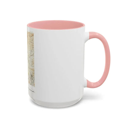 USA - North Carolina, Tennessee (1889) (Map) Accent Coffee Mug - Go Mug Yourself