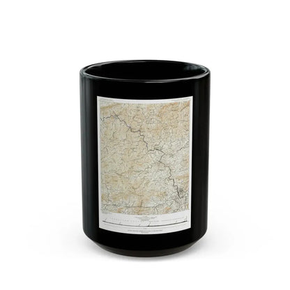 USA - North Carolina, Tennessee (1889) (Map) Black Coffee Mug 15oz - Go Mug Yourself