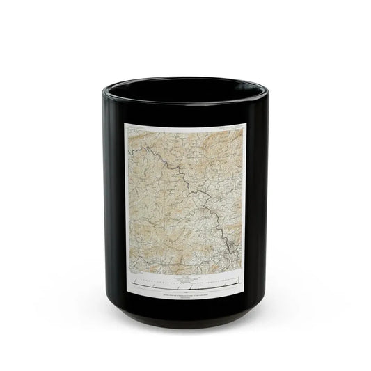 USA - North Carolina, Tennessee (1889) (Map) Black Coffee Mug 15oz - Go Mug Yourself