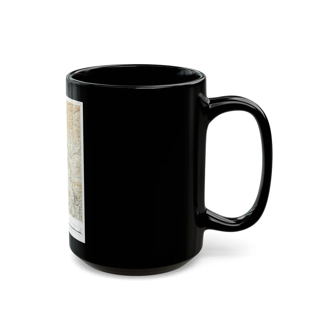 USA - North Carolina, Tennessee (1889) (Map) Black Coffee Mug-Go Mug Yourself