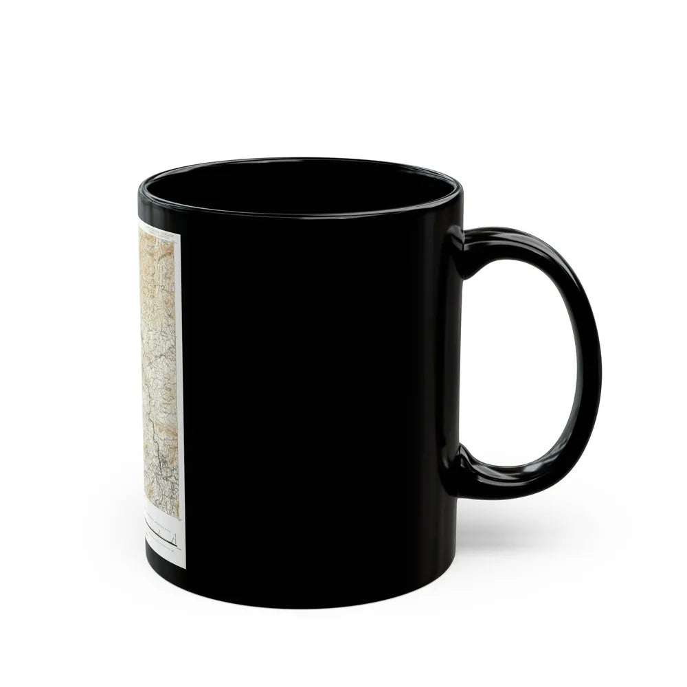 USA - North Carolina, Tennessee (1889) (Map) Black Coffee Mug-Go Mug Yourself