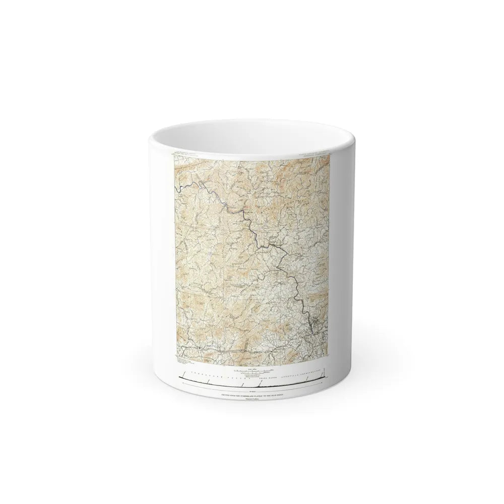 USA - North Carolina, Tennessee (1889) (Map) Color Changing Mug 11oz-11oz-Go Mug Yourself