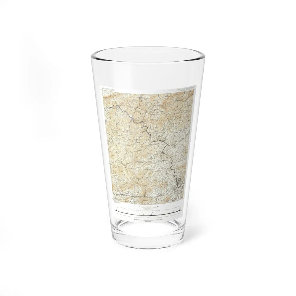 USA - North Carolina, Tennessee (1889) (Map) Pint Glass 16oz-16oz-Go Mug Yourself