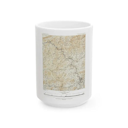 USA - North Carolina, Tennessee (1889) (Map) White Coffee Mug 15oz - Go Mug Yourself