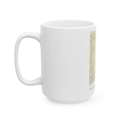 USA - North Carolina, Tennessee (1889) (Map) White Coffee Mug - Go Mug Yourself