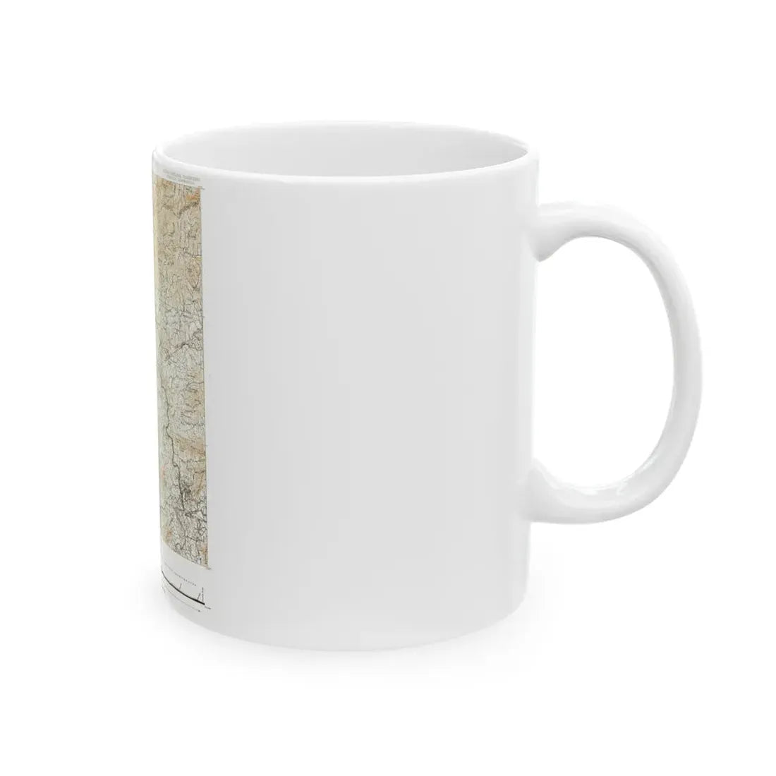 USA - North Carolina, Tennessee (1889) (Map) White Coffee Mug - Go Mug Yourself