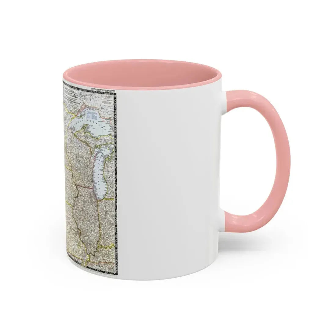 USA - North Central (1948) (Map) Accent Coffee Mug - Go Mug Yourself