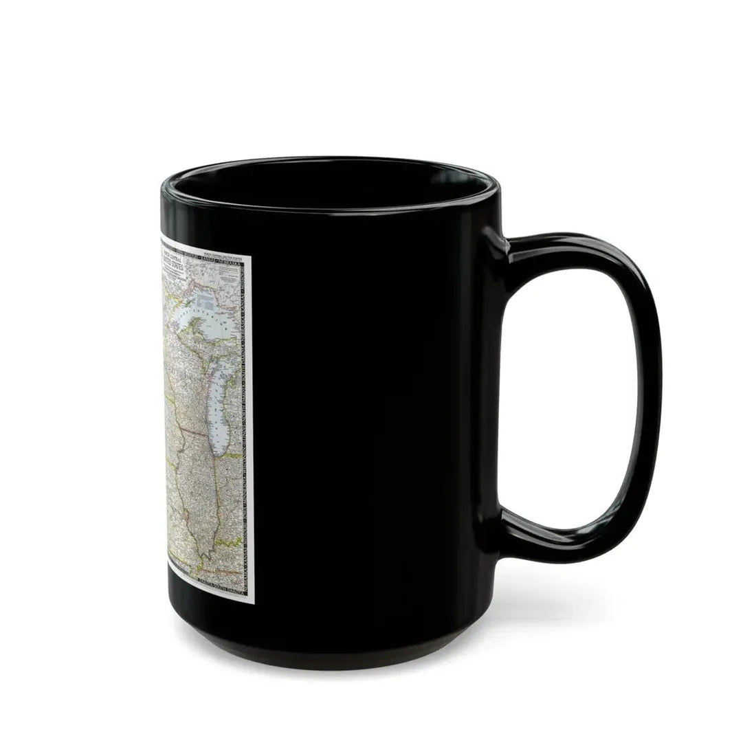 USA - North Central (1948) (Map) Black Coffee Mug - Go Mug Yourself