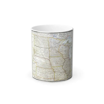 USA - North Central (1948) (Map) Color Changing Mug 11oz Default Title 11oz - Go Mug Yourself