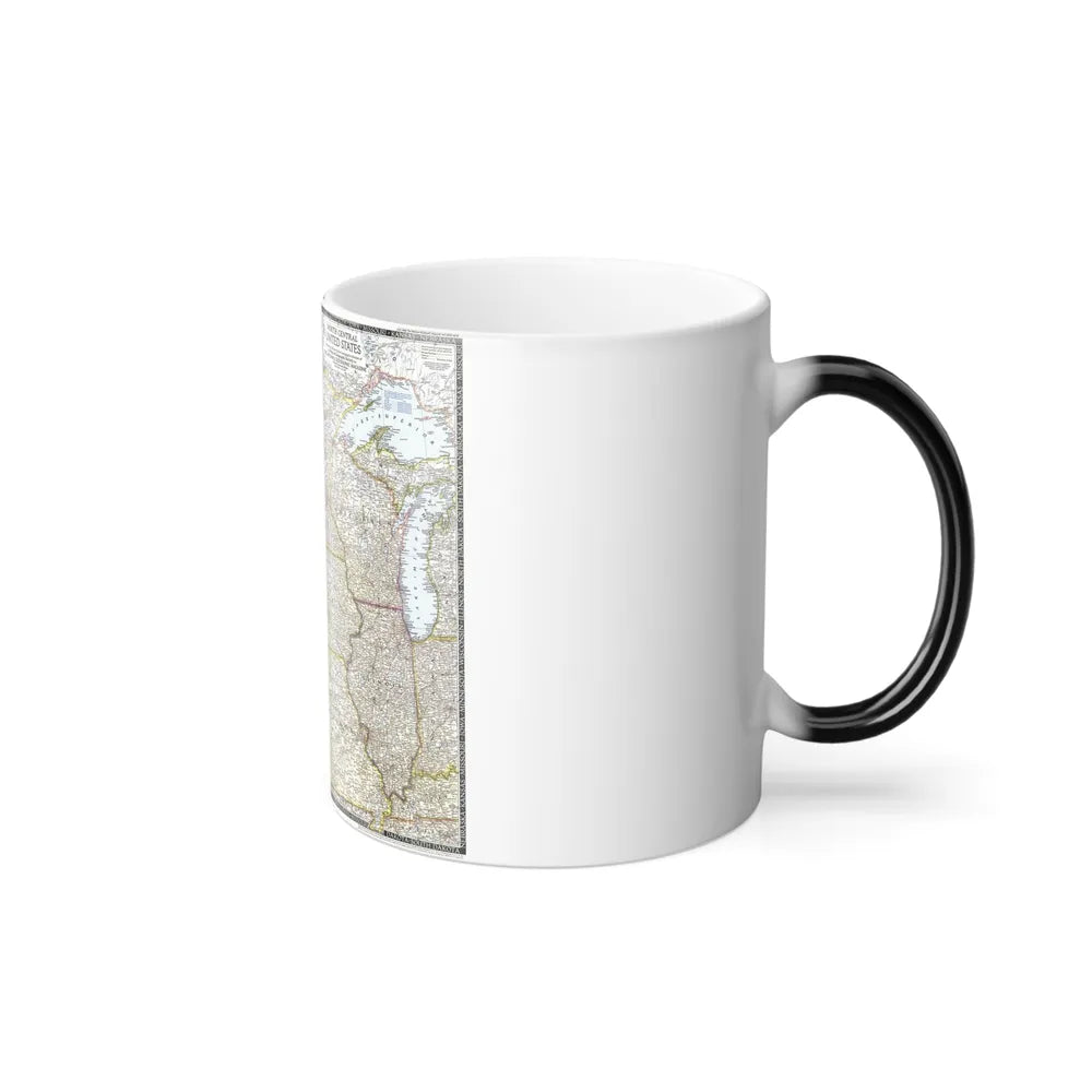 USA - North Central (1948) (Map) Color Changing Mug 11oz-Go Mug Yourself